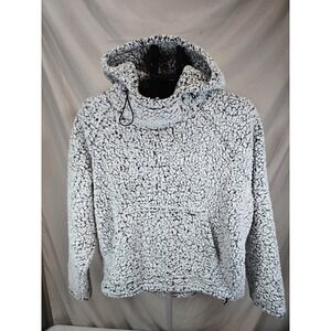 Victoria's Secret Pink Hoodie Womens S Soft Thick Fluffy Cowl Neck Pullover